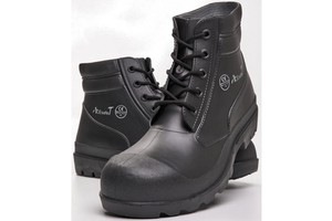 ACE Safety Black PVC Boots Lace Up Steel Toe-cap Steel Midsole Comfort Work Factory CE EN ISO 20345