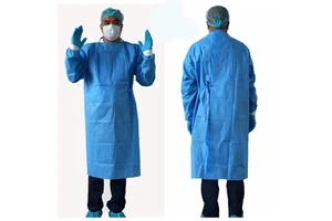 PP Disposable Medical Protective Clothing Dark Blue Isolation Gown Anti Bacterial
