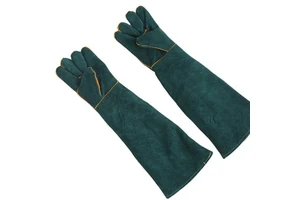 35/45/60cm Green Long Leather High-quality Wear-resistant Welding Labor protection Gloves