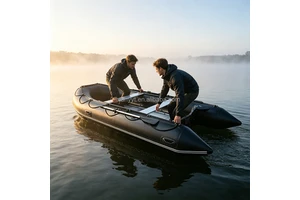 Hailebao 4m Aluminum Alloy PVC Inflatable High-Speed Rescue Assault Boat 7-Person Eco-Friendly Fishing Drifting Life Raft
