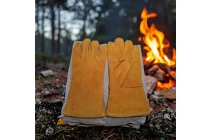 Industrial 14\" 16\" Leather Split Cow Welding Gloves Comfortable Cowhide 14\" 16\" Long Heat Resistant Safety Work Anti-Cut