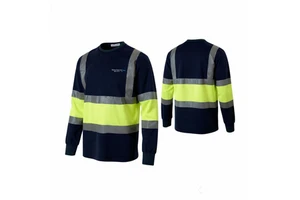 Flame Retardant Clothing Reflective Safety Long Sleeve Cotton Construction Men Ppe Hi Viz Work Shirts