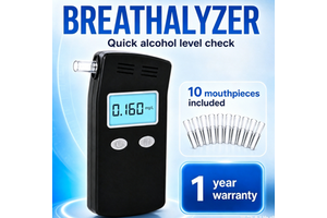 New Handheld Anti-Interference Alcohol Detector Long Standby Self-Testing Instrument Digital Alcohol Tester Breathalyzer Device