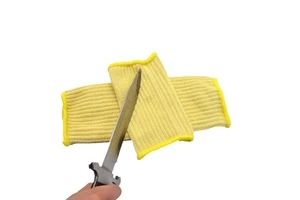 High-performance Yellow Aramid Flame Retardant Heat-Resistant Cut-resistant Customizable Arm Sleeves Knit Wrist Cuff Protection
