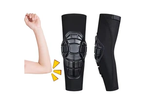 Breathable Mesh Flexible Protective Soft Lightweight Padded Elbow Sleeve and Kneepads for Skiing Skating Snowboarding Unisex