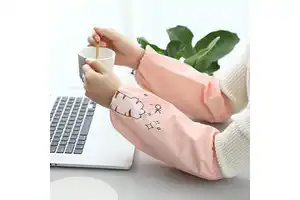 Arm Sleeves Soft Oilproof Sleeve Arm Protector Cartoon Pattern Antifouling Waterproof Housework Cleaning Sleeve Oversleeve