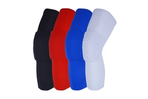 Elastic Eva Compression Protect Basketball Foam Honeycomb Knee Pads Brace Support Sleeve Long Honeycomb