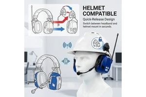 Anti-Noise Heavy Duty Hearing Protector Electronic Sound Pickup Tactical Intercom Earmuffs for Airport Ground Crew