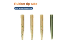 38mm Standard Anti-Tangle Sleeves for Carp Fishing Durable Tapered Rubber Rig Sleeves, Professional Terminal Tackle Accessories