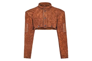 Leather Welding Protective Sleeves Size XL Flame Resistant Without Thumb Hole Hand Arm Protection