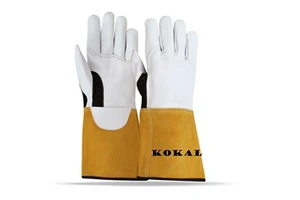 Hand Work Safety Welder CE Goatskin Cowhide Argon Mig Arc Tig Leather Welding Gloves