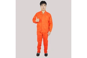 Flame Retardant 100% Cotton Jacket and Pants Welding Protection Safety Worker Clothing with Level D Protection