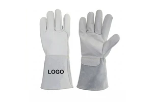 Professional Cowhide Leather Welding Gloves Heat Resistant TIG MIG Welders Work Gloves with Long Split Leather Cuff