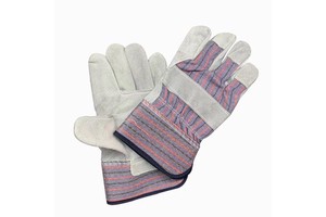 AB Grade 10.5 Inch Cowhide Construction Gloves Factory's Hard Work Safety Leather Welding Gloves Anti-Cut Anti-Slip Features