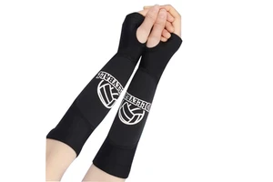 Compression Volleyball Arm Sleeves With Protective Pads Moisture Wicking Elastic Sports Arm Guards For Men Women Training
