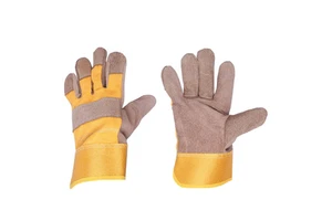 Welding Gloves Cowhide Shell Cotton Lining Stick Welding Heat Insulating Wear Resistant Work Gloves