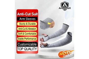 Customizable HPPE Anti-Cut Tear-Resistant Durable Safety Arm Sleeves Gloves for Kitchen Construction Impact Reducing