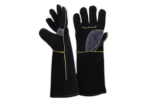 Custom Welding Gloves Wear-Resistant Heat-Insulating High-Temperature Resistant Gauntlet Cuff Outdoor Barbecue Labor Protection