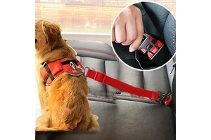 Dropshipping Adjustable 43 70cm Nylon Pet Dog Safety Seat Belt Solid Pattern Travel Car Vehicle Accessory