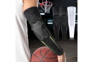 Honeycomb Anti-Collision Arm Elbow Sleeves Breathable Compression Guard with Sponge Pad for Gym Basketball Arm Guard Custom Logo