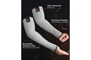 Cut Resistant Sleeves with Thumb Hole Arm Protection Bite Proof for Thin Skin Anti Abrasion Safety Arm Guard for Garden Kitchen