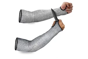 Custom HPPE Arm Protectors Anti-Cut Sleeves with EN388/ANSI Level 5 Protection Work Arm Sleeves Kevlar Cut Resistant Sleeves