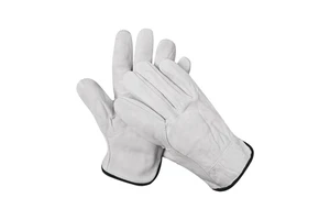 High Quality White Personal Protective Equipment Wholesale Welder Leather Work Safety Gloves