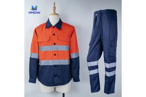 Safety High Visibility Anti-Static Reflective Workwear Jacket Cotton+Conductive Fiber