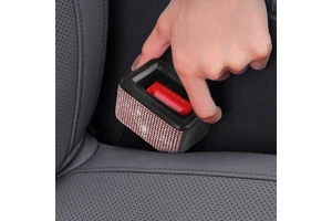 New Diamond-Studded ABS Material Car Seat Belt Fixer Cross-Border Accessories Mount Holder Fixing Set Buckle Protective Cover