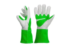 KEEM BROTHERS 2023 Men's Green Goatskin TIG Welding Gloves Heat Resistant Work Safety Gloves
