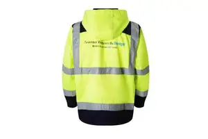 Custom Logo Uniform Man Work Reflective Tracksuits Safety Jackets Wear Workwear Jacket Clothes High Visibility Hoodie