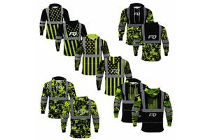 FQ Custom Hi Vis Hoodie Long Sleeves Sublimation Printing Pattern US Flag Name Reflective Safety Men's Clothing Workwear Hoodies