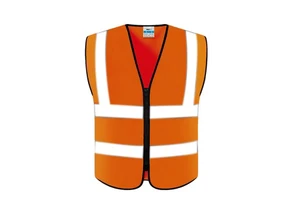 Vaultex New Arrival OEM ODM 120g Workwear Safety Clothing Work Clothes Orange Reflective Security Vest With Logo Zipper