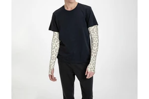 Custom Silk Screen Printed Seamless Arm Sleeves UV Protection Lightweight Breathable Nylon Cashmere Cycling