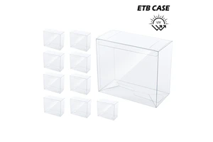 UV Resistance ETB Plastic Protective Cases For Elite Trainer Box PVC 360° Clear View Anti-Scratch Dustproof Durable Card Storage