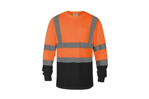 Long-Sleeved Breathable Reflective Safety Vest Work Clothes for Construction Mine Warehouse-Labor Protection Workwear