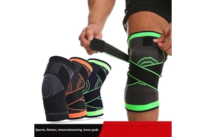 In Stock Sports Protective Knee Sleeve Custom Logo Flexible Breathable Bandage Knee Support Brace for Adults Knee Pain
