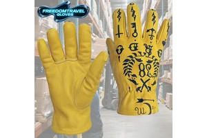 GYMERTUR WRK2401 Industrial Welding Gloves Aramid Lining Breathable Waterproof Heat Cut Resistant Non-Slip for Metal Fabrication