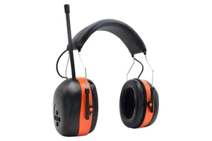 Electronic Plastic Hearing Protector Headband Type Ear Muffs Noise Reduction CE EN 352-1 Certified with FM Radio