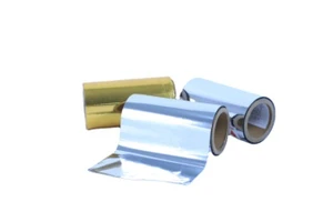 Customized Thickness 6 12 Mic Metallic Polyester PET Film Coated Poly PE PP Plastic Film As Insulation Reflective Surface Film