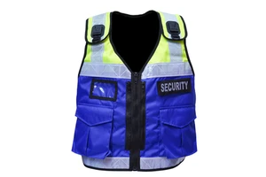Safety High Visibility Reflective Polyester Work Vest Men Women Customized Color Size Multifunctional Pockets All Guard Uniform