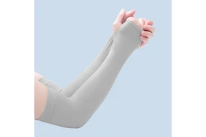 Gym Running Elbow Protective Compression Basketball Volleyball Football Sport UV Sun Cycling Ice Silk Cool Arm Sleeve