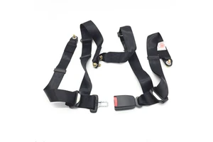 Black Universal 4 Point Seat Safety Belt for Driver Seat Four-point Safety Belt for Special Operations