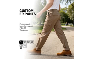 Custom Durable FR Work Pants Flame Retardant Anti-Static Safety Trousers Flame Resistant Work Trousers For Oil And Gas Industry