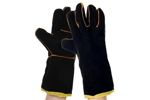Top Quality Cow Split Leather Red Welding Gloves 14 Inch 16 Inch Safety Anit Heat Fire Resistant Gloves