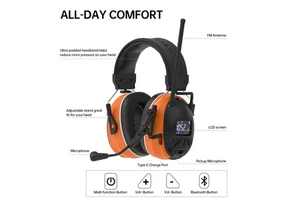 ABS C52 Hearing Protection Bluetooth Noise Cancelling Communication Safety Rechargeable Industrial Electronic Earmuffs