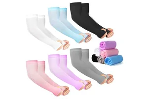 Knitted Ice Silk Summer Thin Hand Men Skin Color Cycling Wear Cotton Sun Protective Custom Arm Sleeves