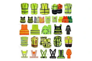 Reflective Safety Work Clothes for Construction Security t Shirt Coverall Gown Safety Vest for Child Hi Vis Running Vest