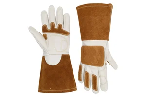 16 Inch Welding Gloves Anti Cut Heat Resistant Industrial Construction Grain Split Cowhide Leather Safety Welders Gloves