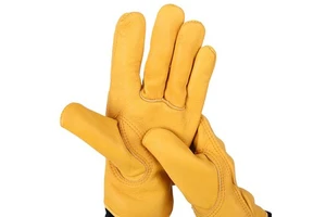 Special Polyester Short Latex Coated Welding Gloves High Temperature Resistant and Anti-Scalding for Automotive Use